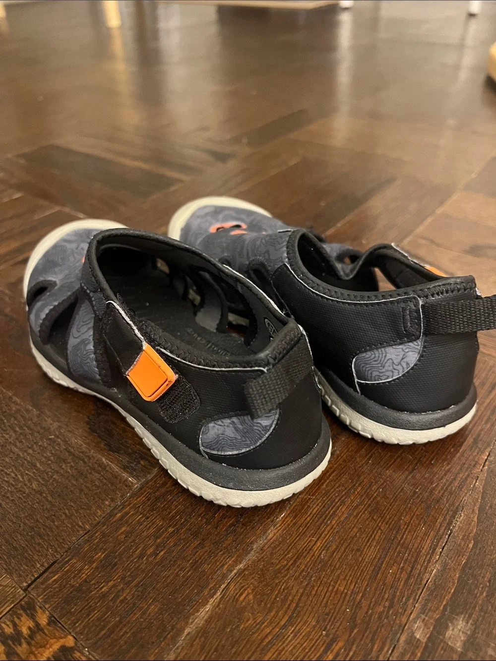 KEEN Kids Gray and Orange Slip-On Water Shoes
